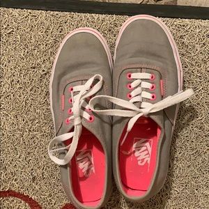 Grey/Pink vans never worn
